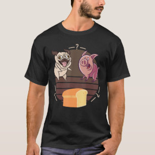 Funny Pug Hund Gris Loaf of Bread, Pug Loaf Compar T Shirt