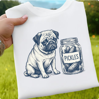 Funny Pug Pickle, Cute Dog gift, Pickle Lover Dog  T Shirt