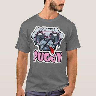 Funny Puggy Pug Owner Sunglasses Pug Lovers gift  T Shirt