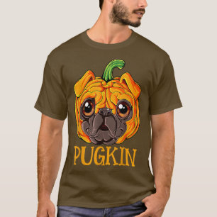 Funny Pugkin Pug Halloween Thanksgiving Costume Pu T Shirt