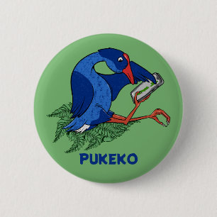 Funny Pukeko med mobil mobil Knapp