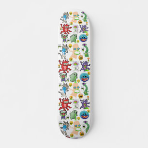 Funny Puking Creatures and Monsters Mini Skateboard Bräda 18,5 Cm