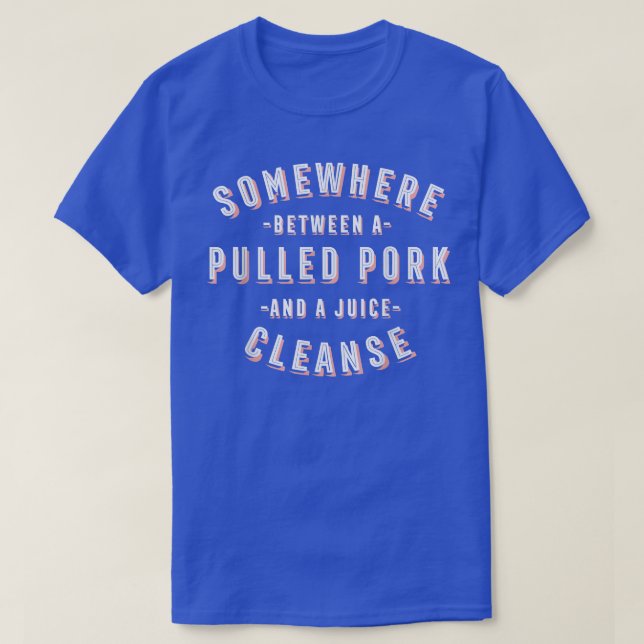 Funny Pulled Gris och Juice Renue Barbecue Veg T Shirt (Design framsida)