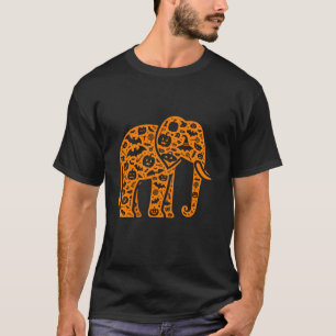 Funny Pumpkin Elephant Candy Halloween Manar Women T Shirt