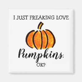 Funny Pumpkin Kärlek Fall Season Magnet