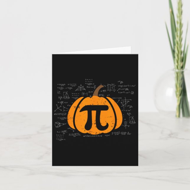 Funny Pumpkin Paj Math Teacher Halloween Thanksgiv Kort (Framsida)