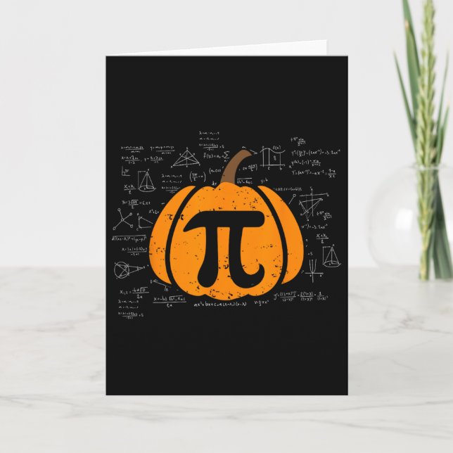 Funny Pumpkin Paj Math Teacher Halloween Thanksgiv Kort (Framsida)