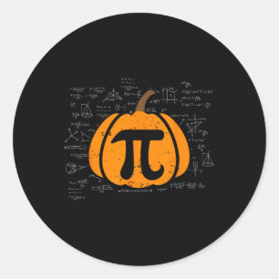 Funny Pumpkin Paj Math Teacher Halloween Thanksgiv Runt Klistermärke