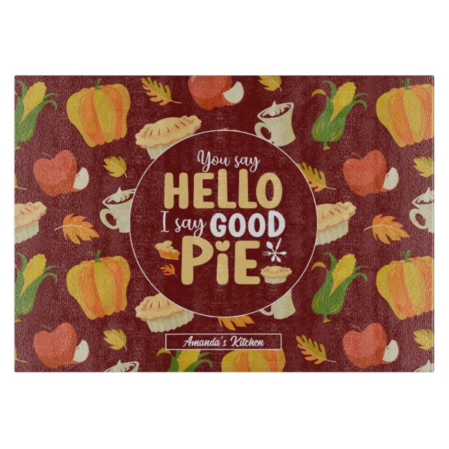 Funny Pumpkin Paj Pun Thanksgiving Food Mönster (Framsidan)
