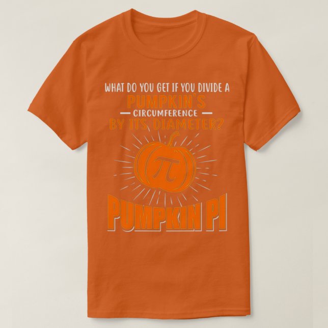 Funny Pumpkin Pi Halloween Costume Math T Shirt (Design framsida)
