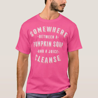 Funny Pumpkin Soppa och en juice Rensa Vegan Vget T Shirt