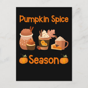 Funny Pumpkin Spice Älskare Halloween Coffee Latte Vykort