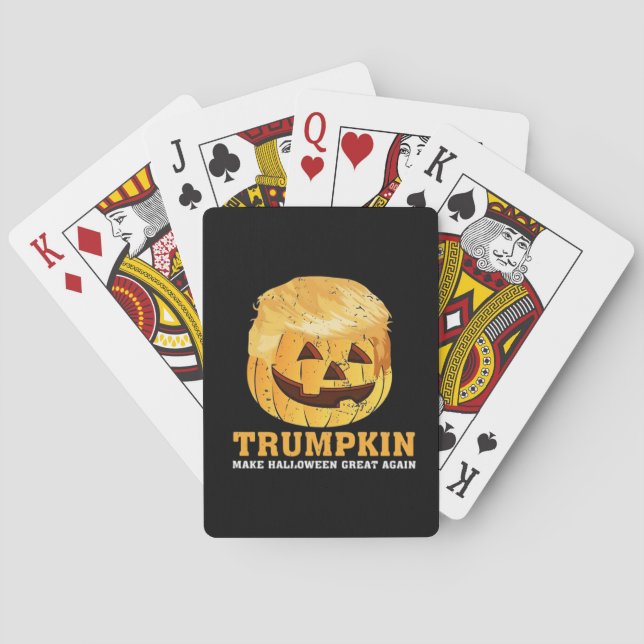Funny Pumpkin Trumpkin Halloween Casinokort (Baksidan)