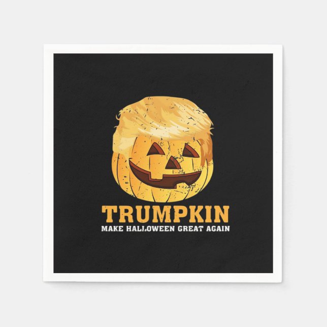 Funny Pumpkin Trumpkin Halloween Pappersservett (Framsidan)