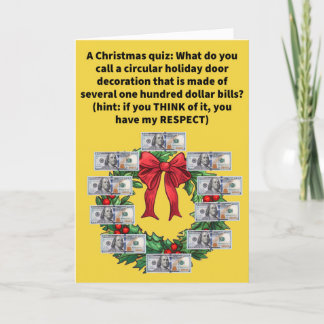 Funny Pun A Wandeo'Franklins God jul Kort