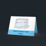 Funny Pun Birthday Card Kort<br><div class="desc">Lönsam illustration av födelsedagspeningskortet Icebox Teckning</div>