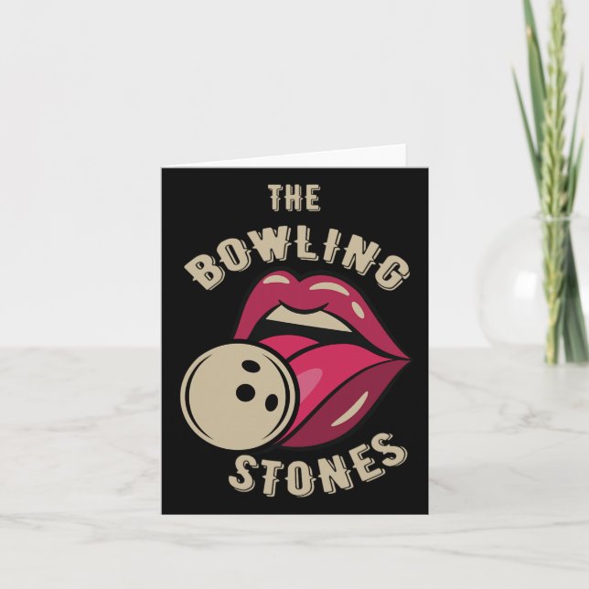 Funny Pun Bowling Stone Kort (Framsida)