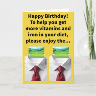 Funny Pun Collated Grönt Grattis på födelsedagen Kort