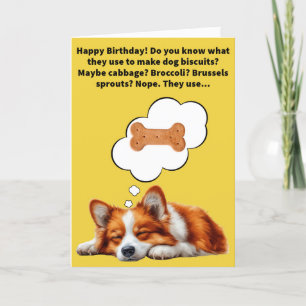 Funny Pun Collie Flour Grattis på födelsedagen Kort