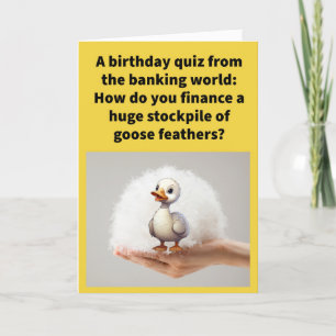 Funny Pun Down Payment Grattis på födelsedagen Kort