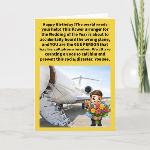 Funny Pun Florist Flyers Grattis på födelsedagen Kort
