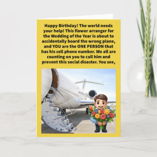 Funny Pun Florist Flyers Grattis på födelsedagen Kort