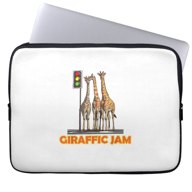 Funny Pun Giraffe Sylt Laptop Fodral (Framsidan)