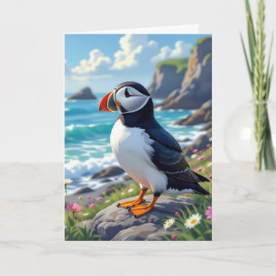 Funny Pun Grattis på födelsedagen Puffin Kort