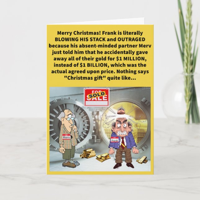 Funny Pun Guld, Frank Incensed och Merv jul Kort (Framsida)
