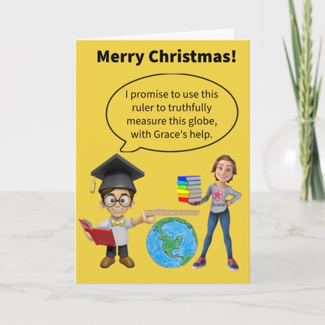Funny Pun He Regler World God jul Kort (Framsida)