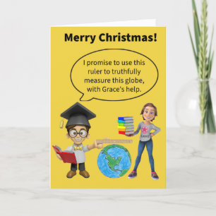 Funny Pun He Regler World God jul Kort