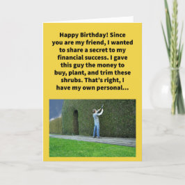 Funny Pun Hedge Fund Manager Grattis på födelsedag Kort