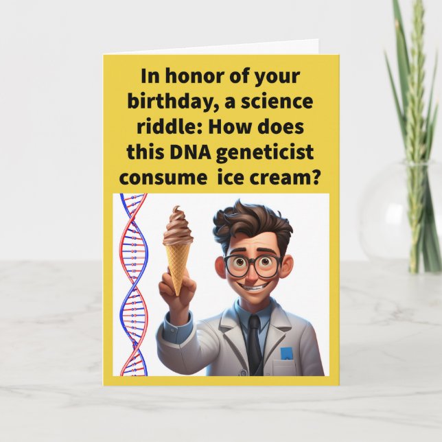 Funny Pun Helix IT Grattis på födelsedagen Kort (Framsida)