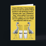 Funny Pun Heron Aides och Aye Glasses Birthday Kort<br><div class="desc">Känner du någon som är för envis för att erkänna att de kan höra aids och/eller ögonglasögon användan? Vad är det där? Tala upp, eller skriv ditt svar i UNDERBAR BIG BREV! "Hårar" till alla oss som skriker för att se våra TV-apparater, eftersom grannarna tre dörrar ner lyssnar på den...</div>