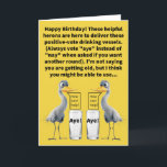 Funny Pun Heron Aides och Aye Glasses Birthday Kort<br><div class="desc">Känner du någon som är för envis för att erkänna att de kan höra aids och/eller ögonglasögon användan? Vad är det där? Tala upp, eller skriv ditt svar i UNDERBAR BIG BREV! "Hårar" till alla oss som skriker för att se våra TV-apparater, eftersom grannarna tre dörrar ner lyssnar på den...</div>