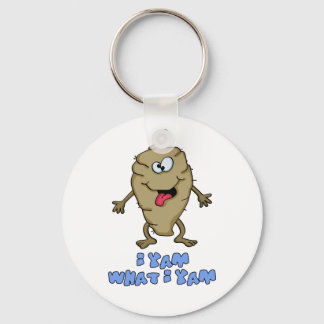 Funny Pun - jag Yam What I Yam Nyckelring