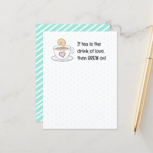 Funny Pun Jokes Om Tea Vykort