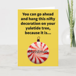 Funny Pun-jul på mint-God jul Kort