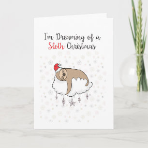 Funny Pun-julkort - Punny Helgdagar Sloth Kort
