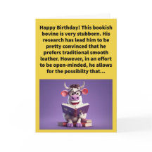 Funny Pun kan suede Grattis på födelsedagen