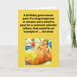 Funny Pun Legislative Body Grattis på födelsedagen Kort