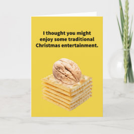 Funny Pun Nutcracker (Nöt på Saltines) Jul Kort