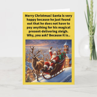 Funny Pun på House God jul Kort