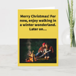 Funny Pun Perspire av Fire God jul Kort