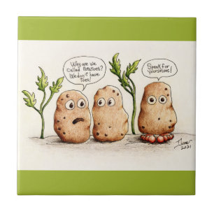 Funny Pun-potatis  Kakelplatta