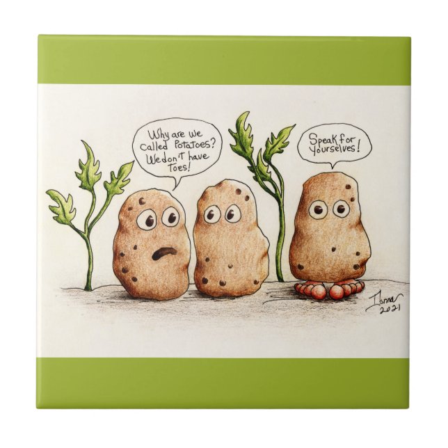 Funny Pun-potatis  Kakelplatta (Framsidan)