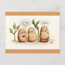 Funny Pun Potatis Postcard