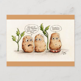 Funny Pun Potatis Postcard Vykort