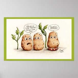 Funny Pun Potatis Poster