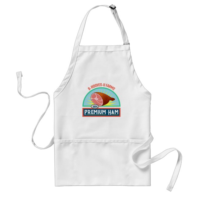 Funny Pun "Premium Ham" Apron Förkläde (Framsidan)